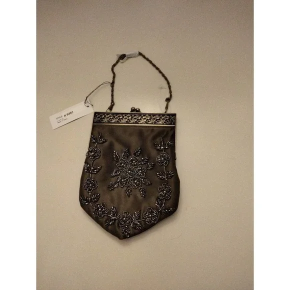 Y&S Handbags Bags Y S Original Olive Green Beaded Hand Bag